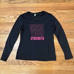 Under Armour Black HeatGear Performance Top with Pink Logo